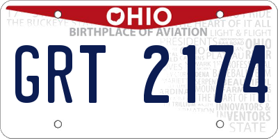 OH license plate GRT2174