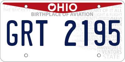 OH license plate GRT2195