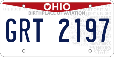 OH license plate GRT2197