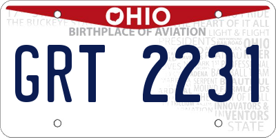 OH license plate GRT2231