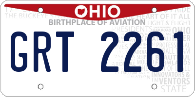 OH license plate GRT2261