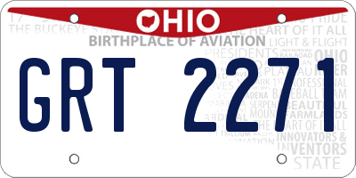 OH license plate GRT2271