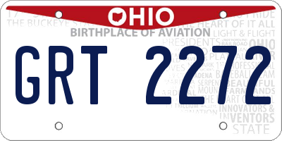 OH license plate GRT2272