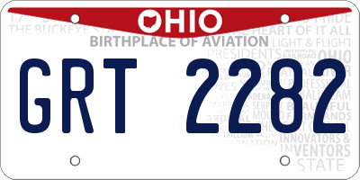 OH license plate GRT2282