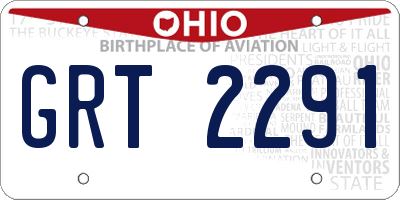 OH license plate GRT2291