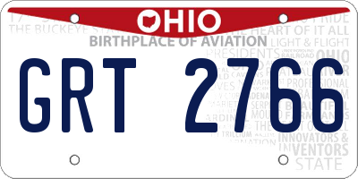OH license plate GRT2766