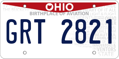 OH license plate GRT2821