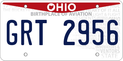 OH license plate GRT2956