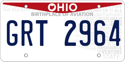 OH license plate GRT2964