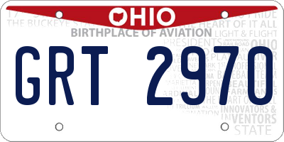 OH license plate GRT2970