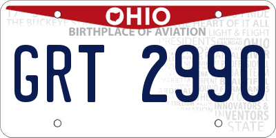 OH license plate GRT2990