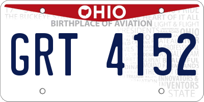 OH license plate GRT4152
