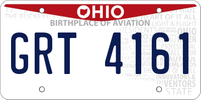 OH license plate GRT4161