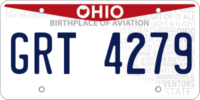 OH license plate GRT4279