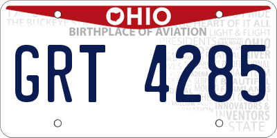 OH license plate GRT4285