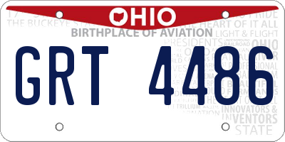 OH license plate GRT4486