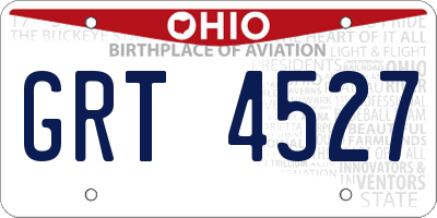 OH license plate GRT4527