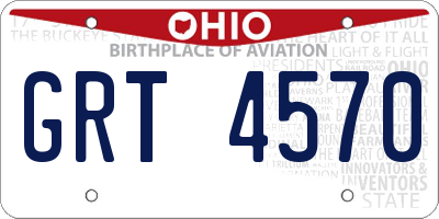 OH license plate GRT4570