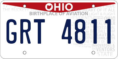 OH license plate GRT4811