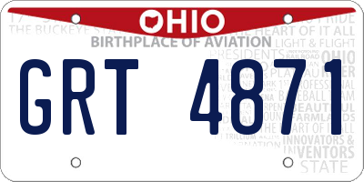 OH license plate GRT4871