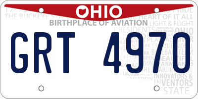 OH license plate GRT4970