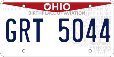 OH license plate GRT5044