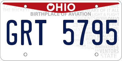 OH license plate GRT5795