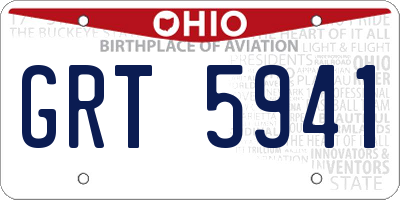 OH license plate GRT5941