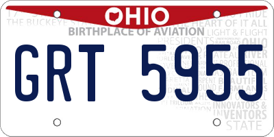 OH license plate GRT5955