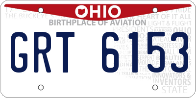 OH license plate GRT6153