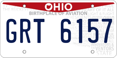 OH license plate GRT6157