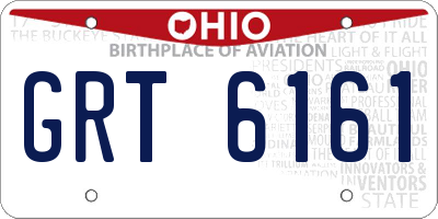 OH license plate GRT6161