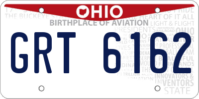 OH license plate GRT6162