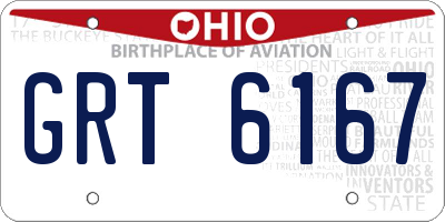 OH license plate GRT6167