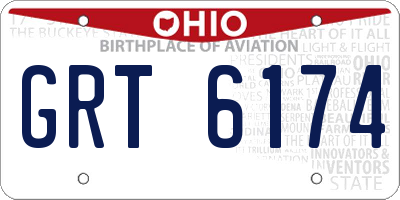 OH license plate GRT6174