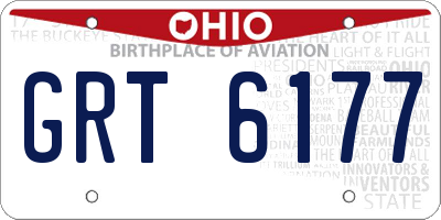 OH license plate GRT6177