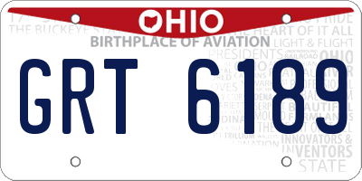 OH license plate GRT6189