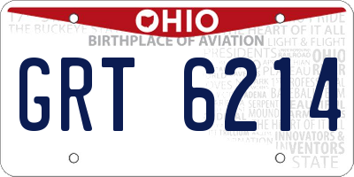 OH license plate GRT6214