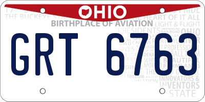 OH license plate GRT6763