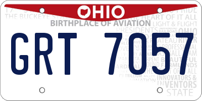 OH license plate GRT7057