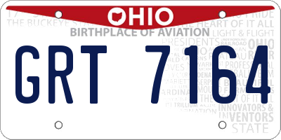 OH license plate GRT7164