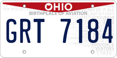 OH license plate GRT7184