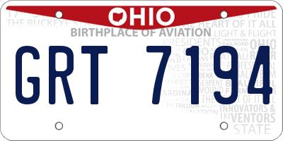 OH license plate GRT7194