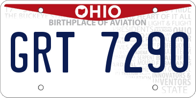 OH license plate GRT7290