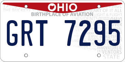 OH license plate GRT7295