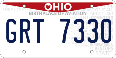 OH license plate GRT7330