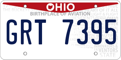 OH license plate GRT7395