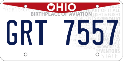 OH license plate GRT7557