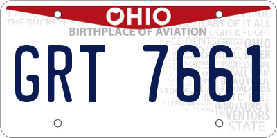 OH license plate GRT7661