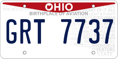 OH license plate GRT7737